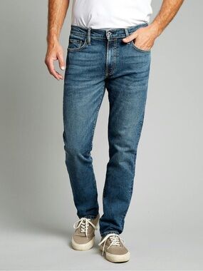 Flint & Tinder Slim Fit Jeans 33x31 Med Wash Classic Minimalist Casual 90s Denim